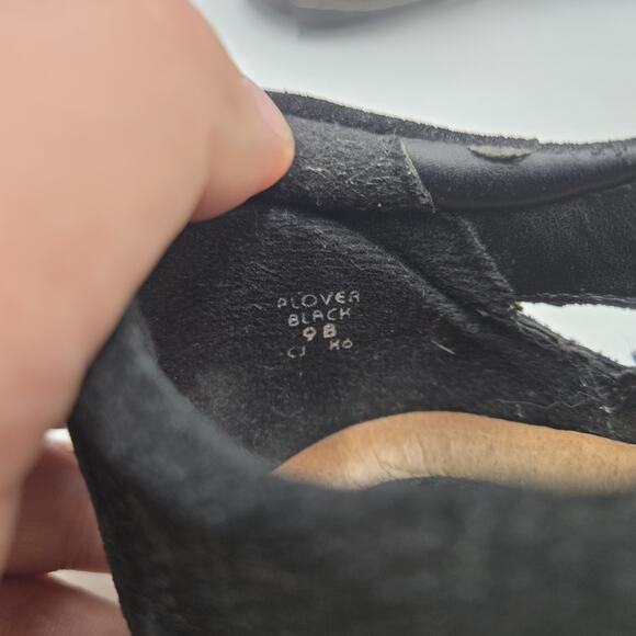 Earth Plover Sandals Shoes Womens Size 9 B Black Leather Casual Lace Up - Picture 6 of 7